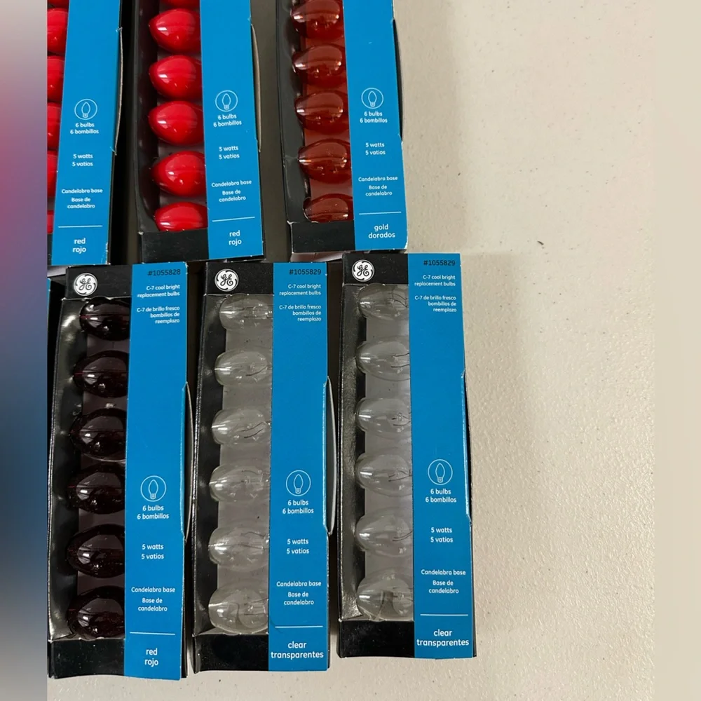 Lot of 78 GE C-7 Replacement Holiday Light Bulbs - Candelabra Base